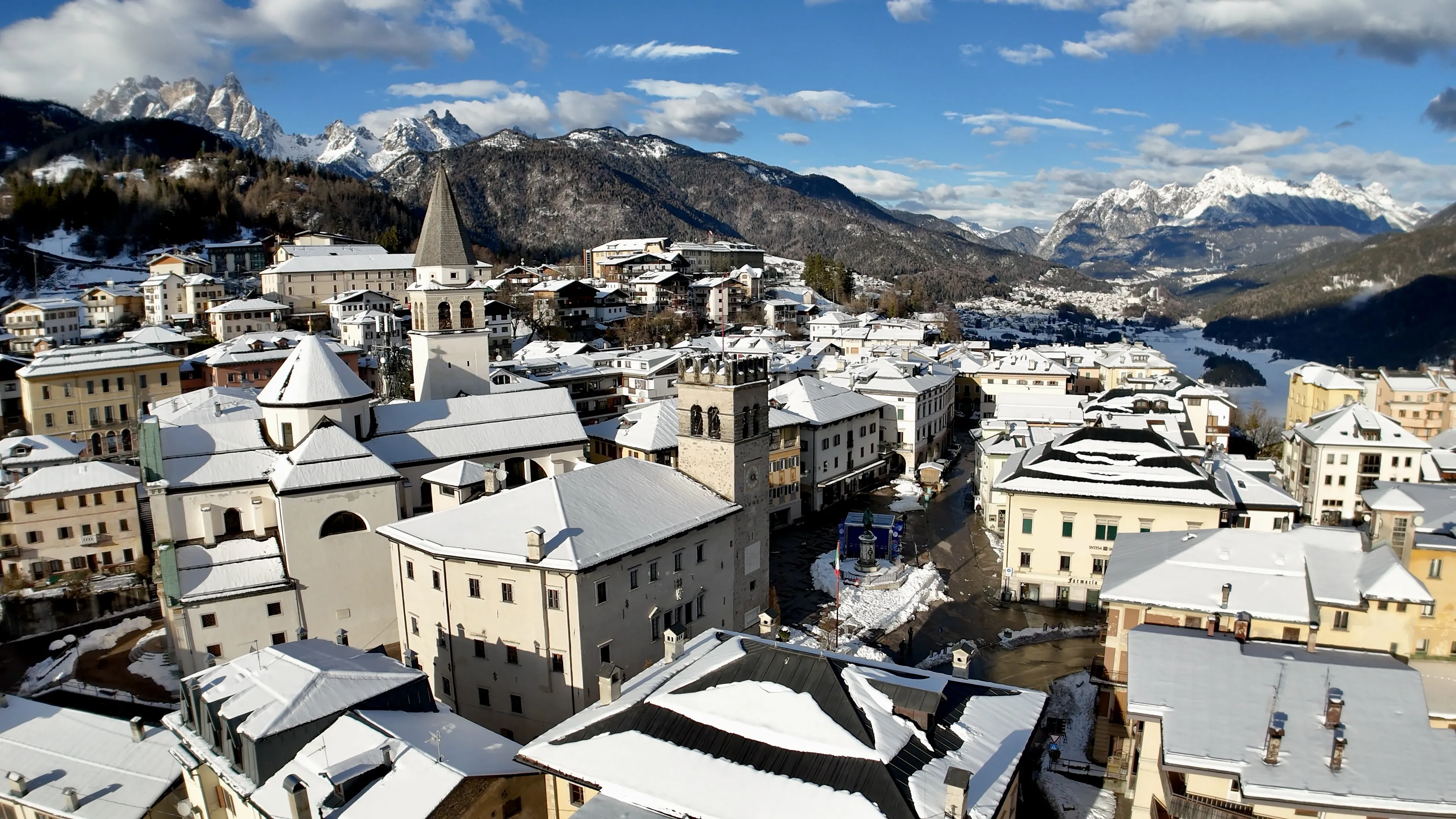 Mountain village in the Dolomites